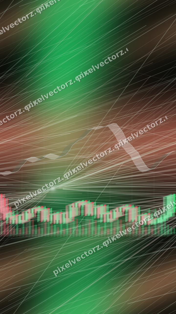 Nahtloser Neon Diagramm Hintergrund in Grün und Rot
