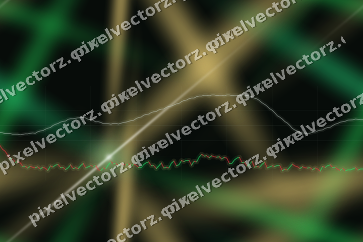 Nahtloser Neon Diagramm Hintergrund in Grün und Bernstein