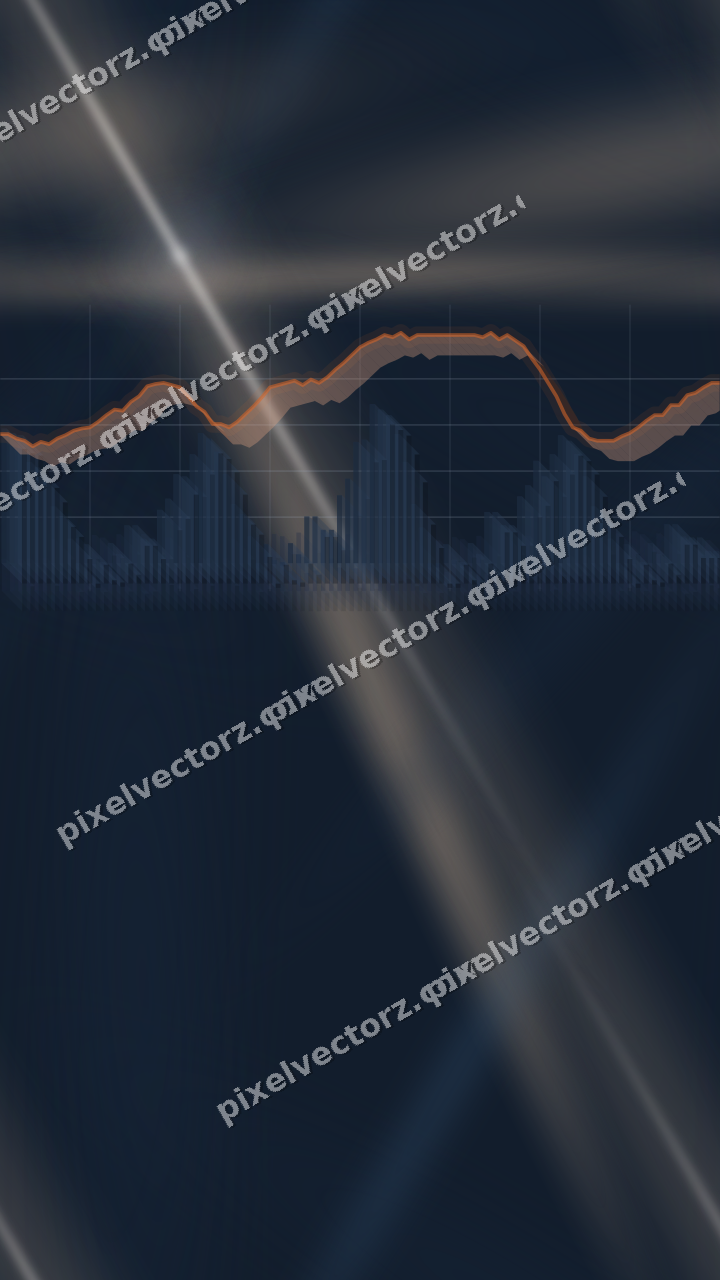 Nahtloser Neon Diagramm Hintergrund in Dunkelblau und Orange