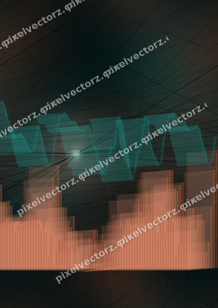 Nahtloser Neon Diagramm Hintergrund in Orange und Petrol