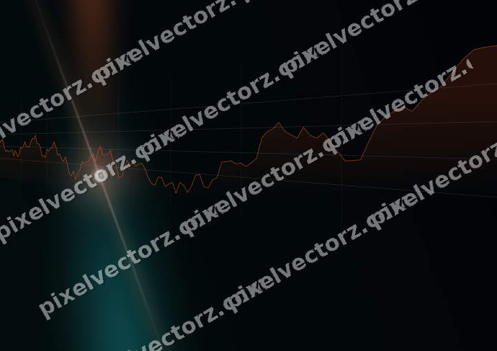 Leuchtender Neon Diagramm Hintergrund in Orange und Petrol