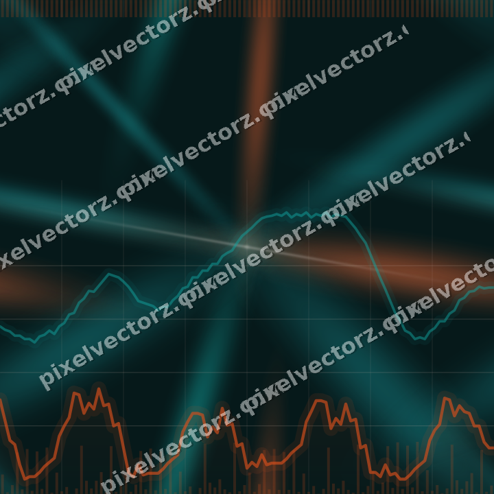 Nahtloser Neon Diagramm Hintergrund in Orange und Petrol