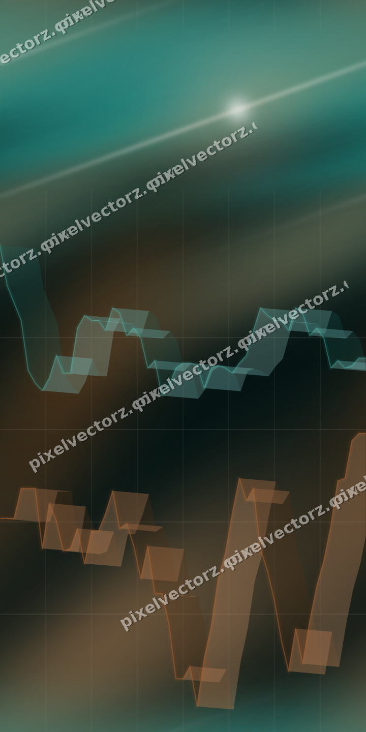 Nahtloser Neon Diagramm Hintergrund in Orange und Petrol