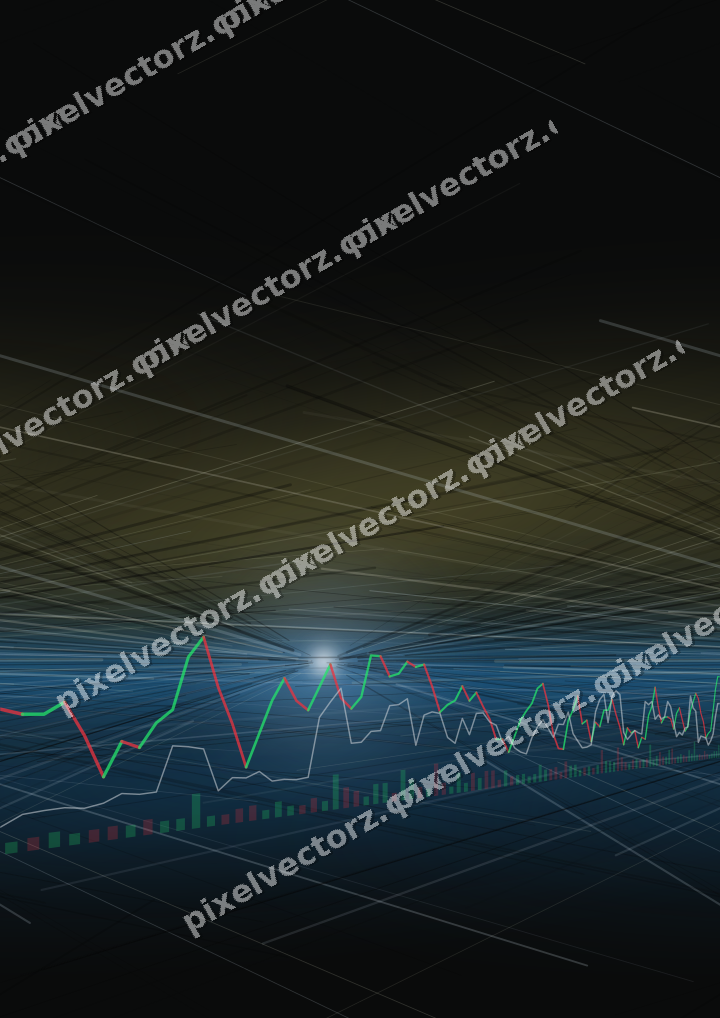Nahtloser Neon Diagramm Hintergrund in Blau und Gelb