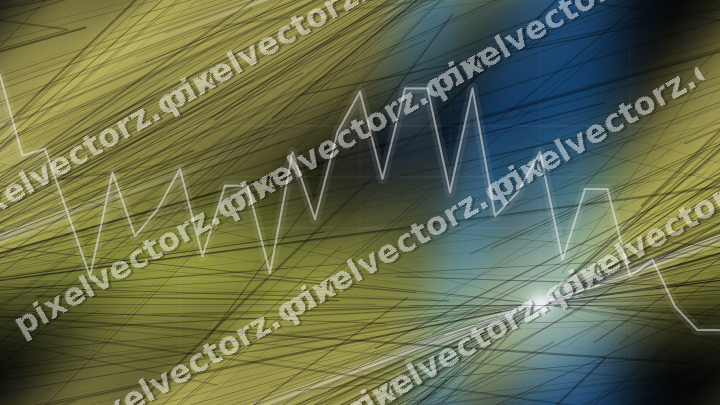 Nahtloser Neon Diagramm Hintergrund in Blau und Gelb