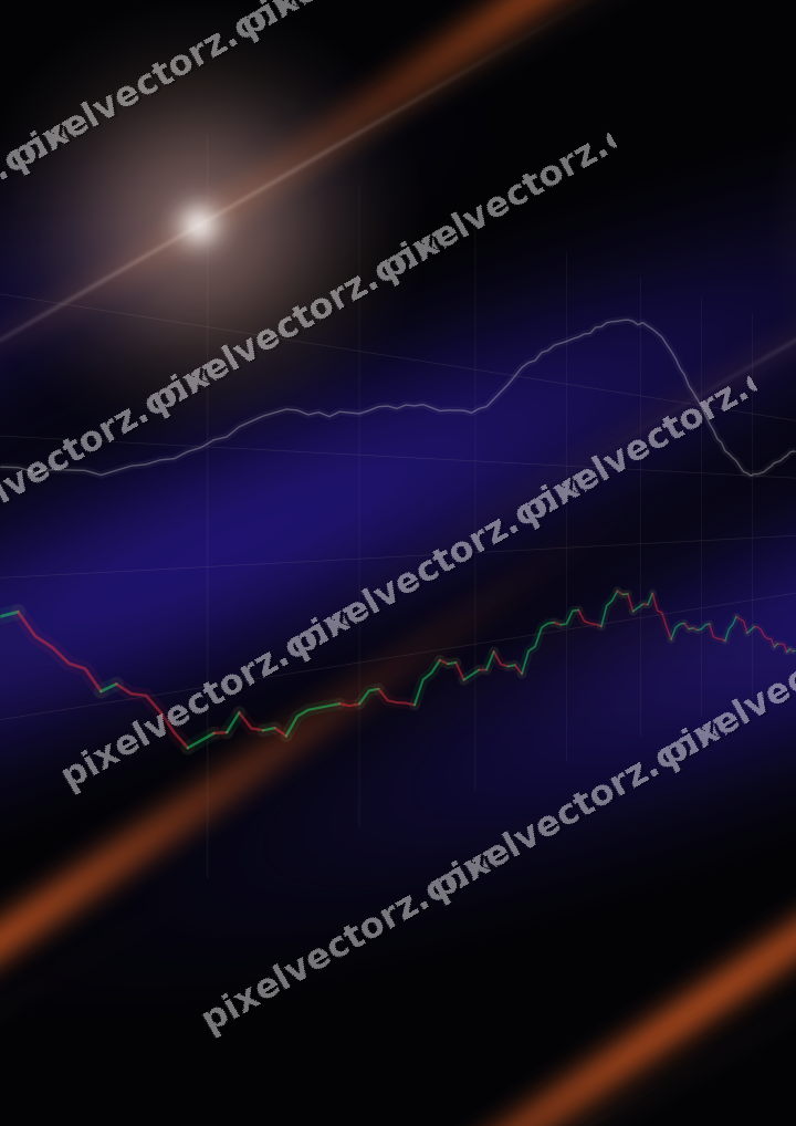 Nahtloser Neon Diagramm Hintergrund in Orange und Blau