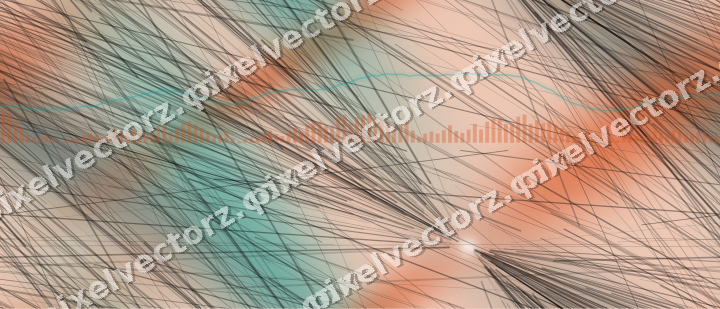 Nahtloser Pastell Diagramm Hintergrund in Orange und Petrol