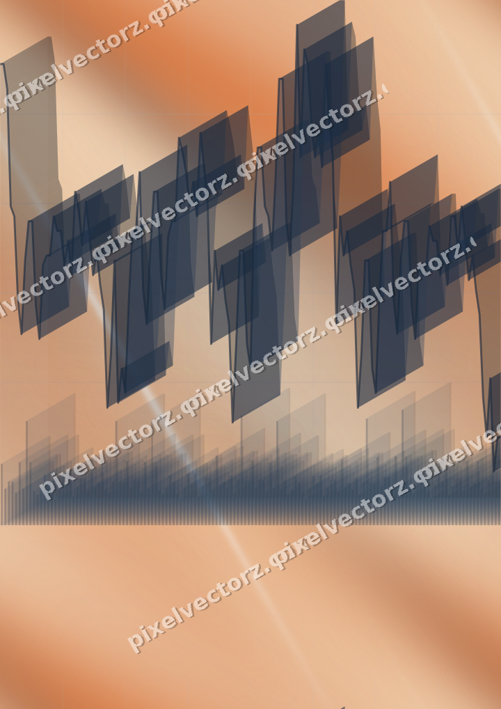 Nahtloser Pastell Diagramm Hintergrund in Dunkelblau und Orange