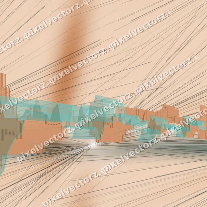 Nahtloser Pastell Diagramm Hintergrund in Orange und Petrol