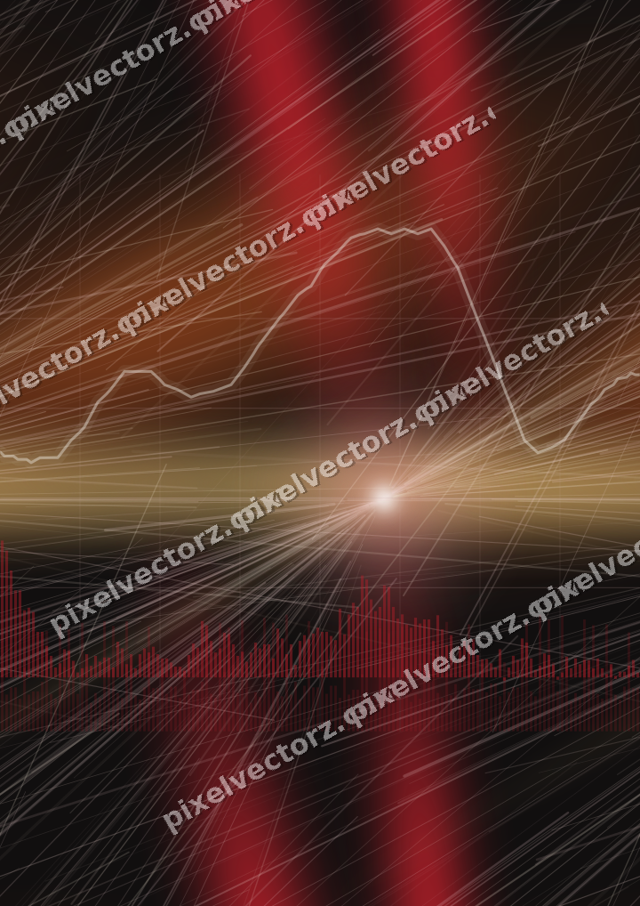 Nahtloser Neon Diagramm Hintergrund in Rot und Bernstein