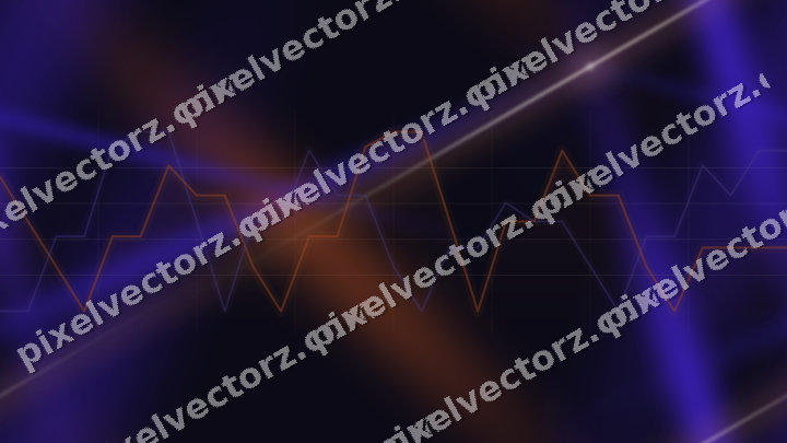 Nahtloser Neon Diagramm Hintergrund in Orange und Blau