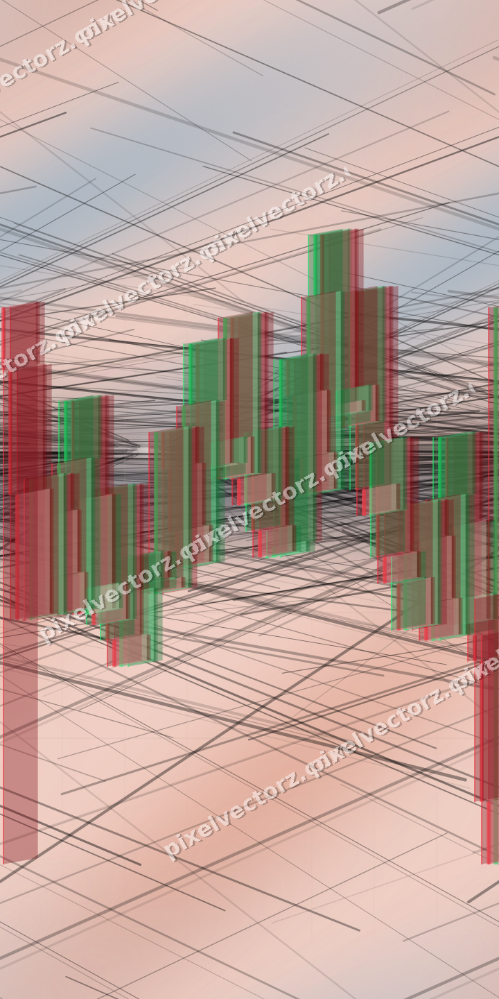 Nahtloser Pastell Diagramm Hintergrund in Orange und Türkis