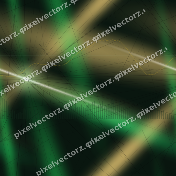 Nahtloser Neon Diagramm Hintergrund in Grün und Bernstein