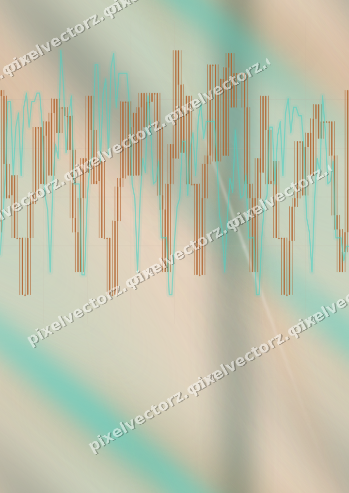 Nahtloser Pastell Diagramm Hintergrund in Orange und Petrol