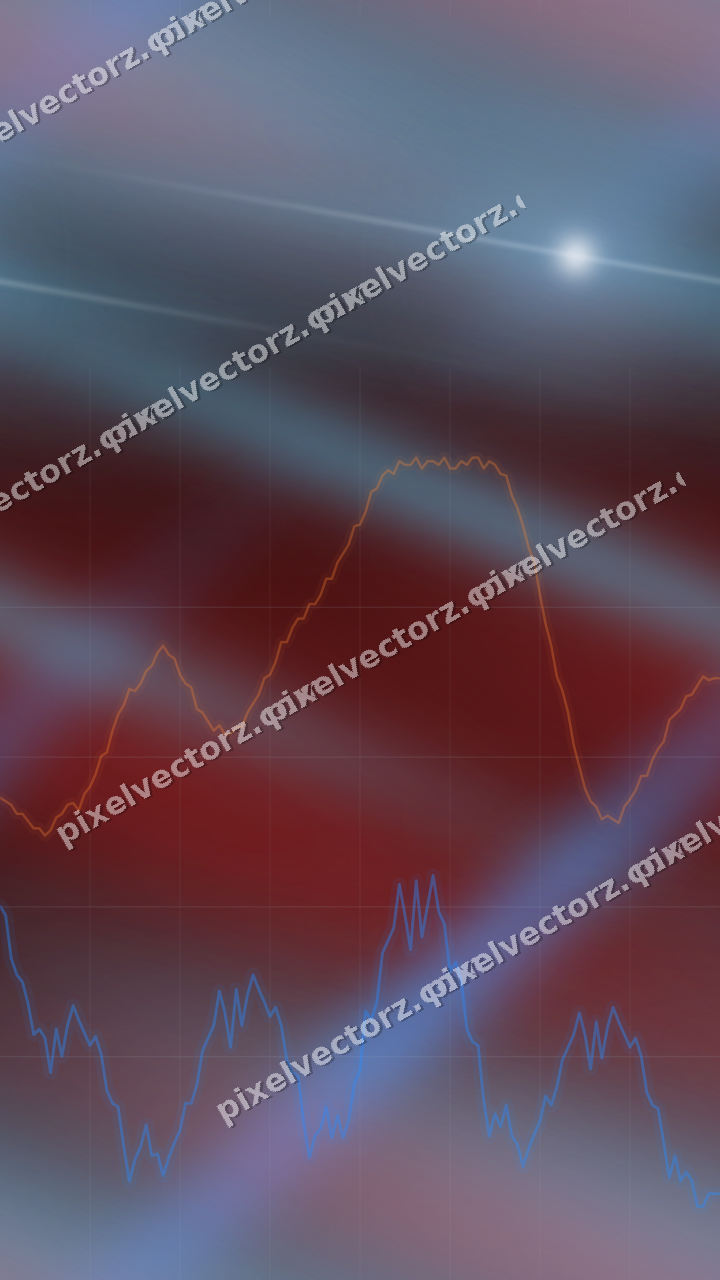 Nahtloser Neon Diagramm Hintergrund in Blau und Rot