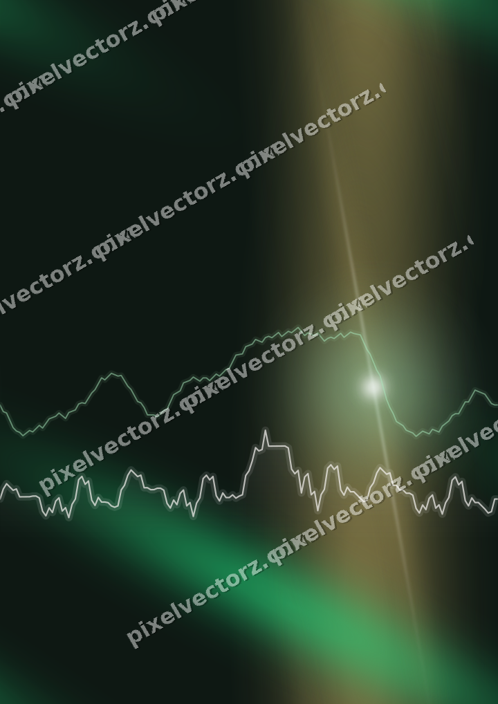 Nahtloser Neon Diagramm Hintergrund in Grün und Bernstein