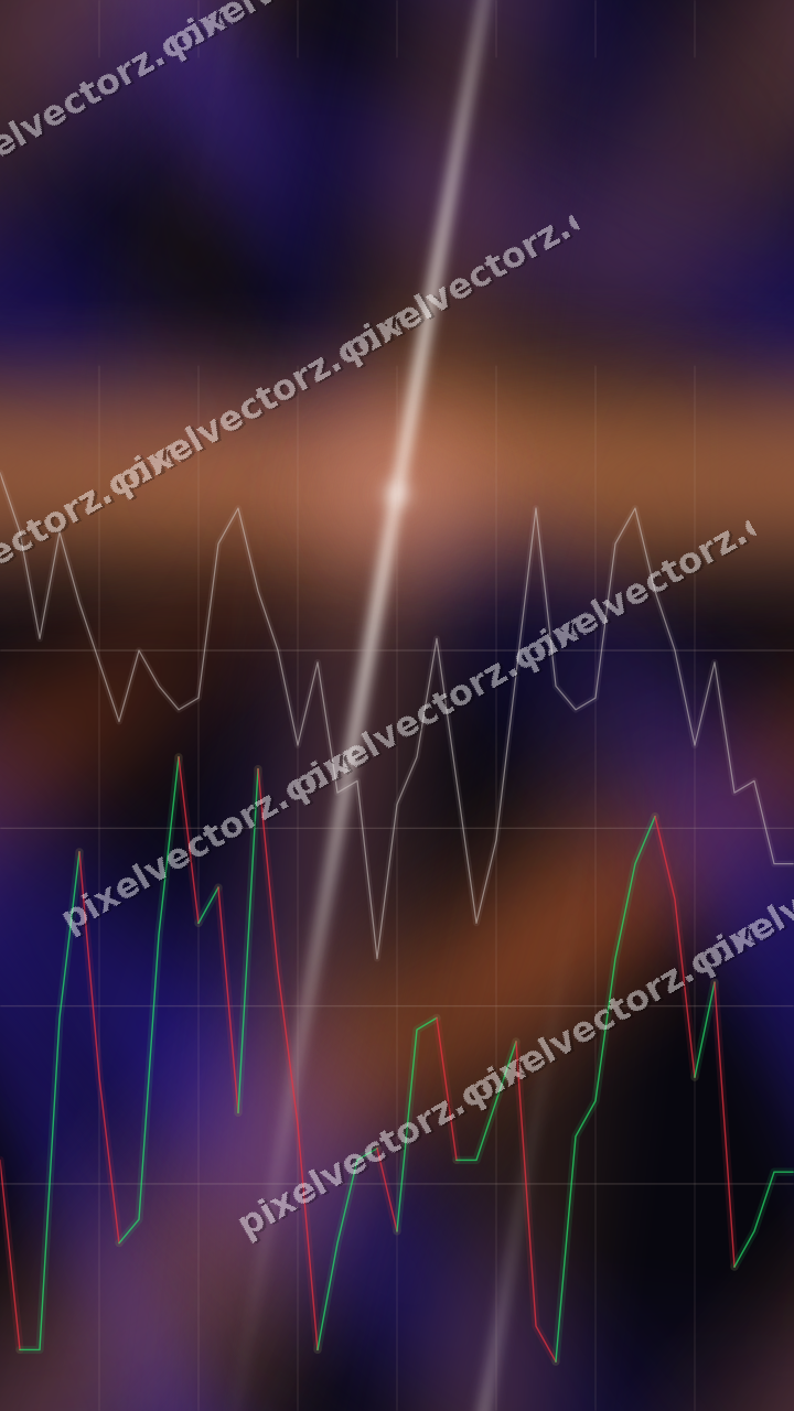 Nahtloser Neon Diagramm Hintergrund in Orange und Blau
