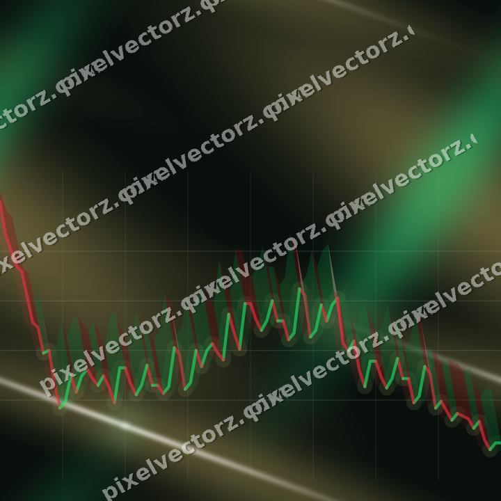 Nahtloser Neon Diagramm Hintergrund in Grün und Bernstein