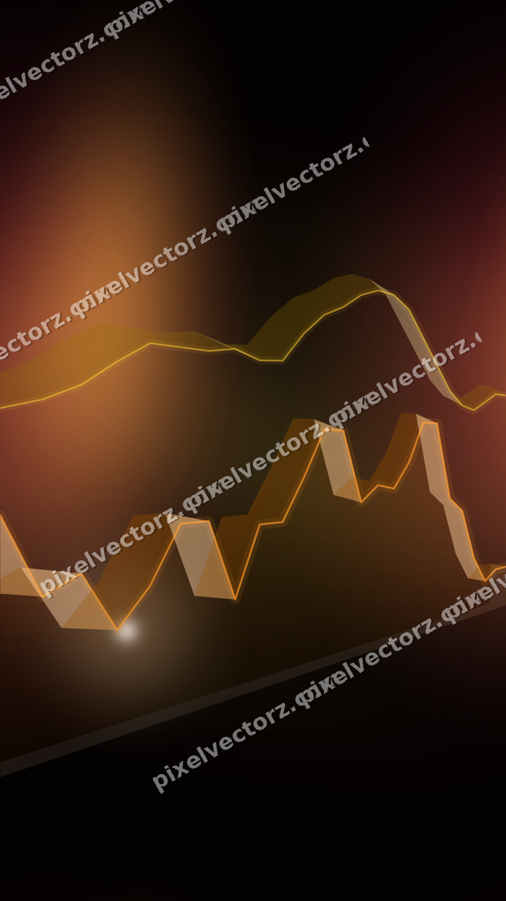 Nahtloser Neon Diagramm Hintergrund in Orange und Bernstein