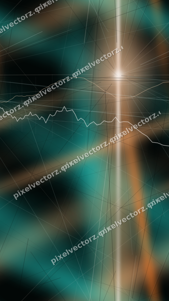 Nahtloser Neon Diagramm Hintergrund in Orange und Petrol
