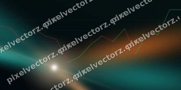Leuchtender Neon Diagramm Hintergrund in Orange und Petrol