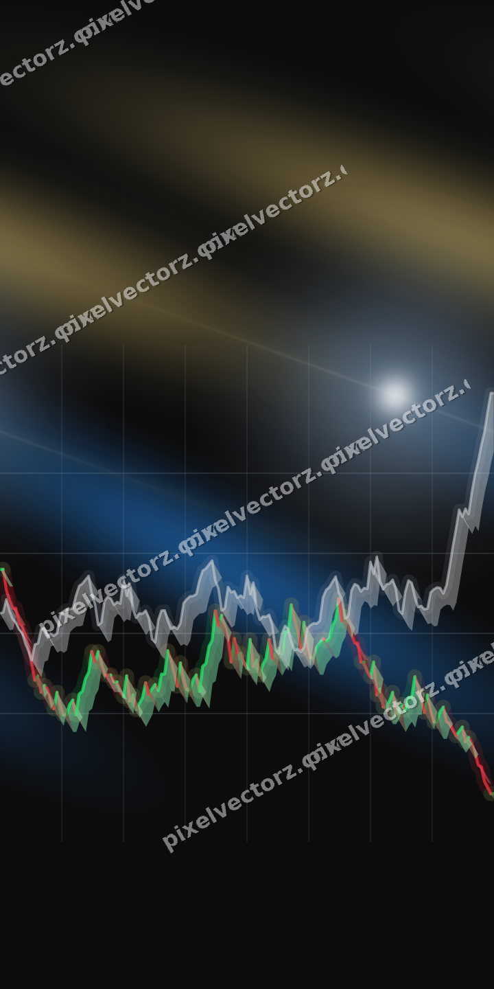 Nahtloser Neon Diagramm Hintergrund in Blau und Bernstein