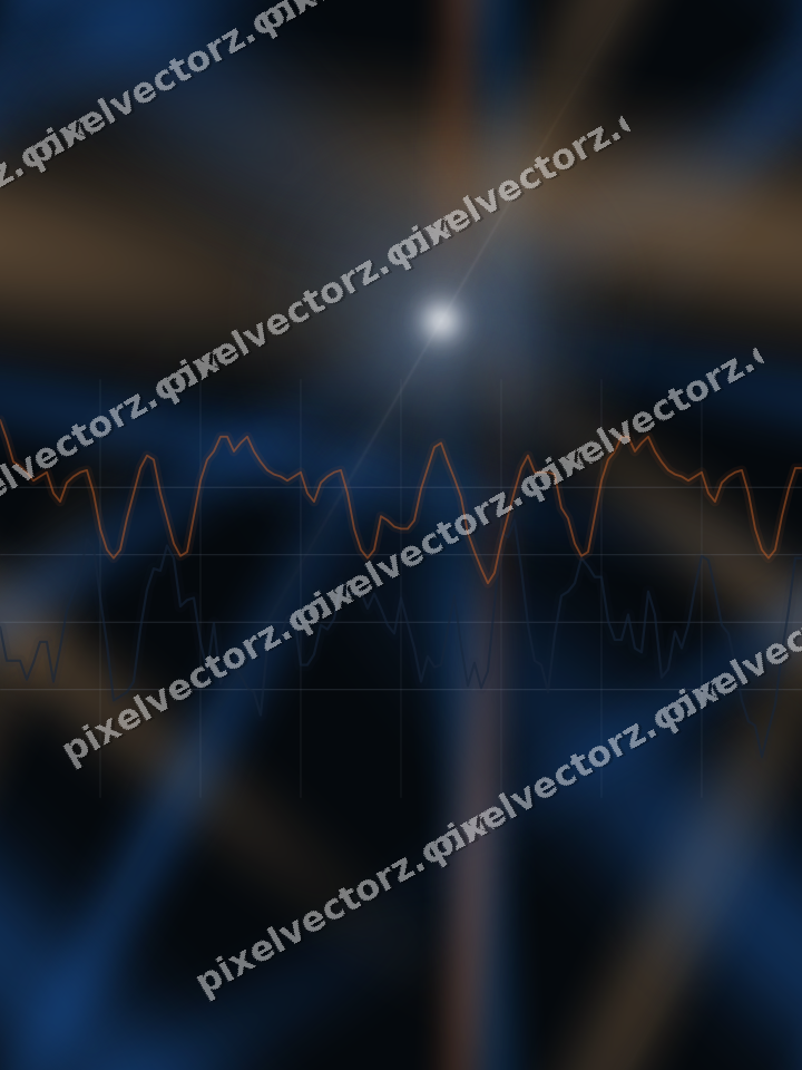Nahtloser Neon Diagramm Hintergrund in Blau und Orange