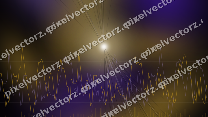 Leuchtender Neon Diagramm Hintergrund in Bernstein und Violett