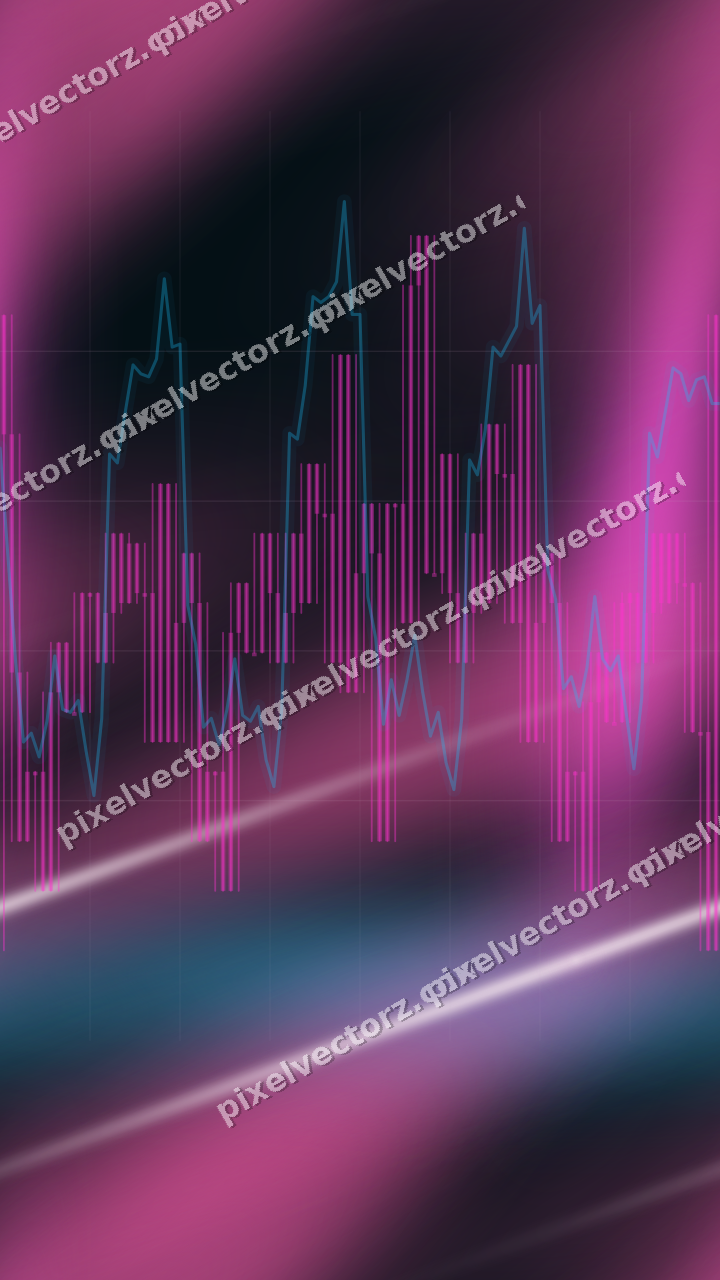 Nahtloser Neon Diagramm Hintergrund in Magenta und Violett