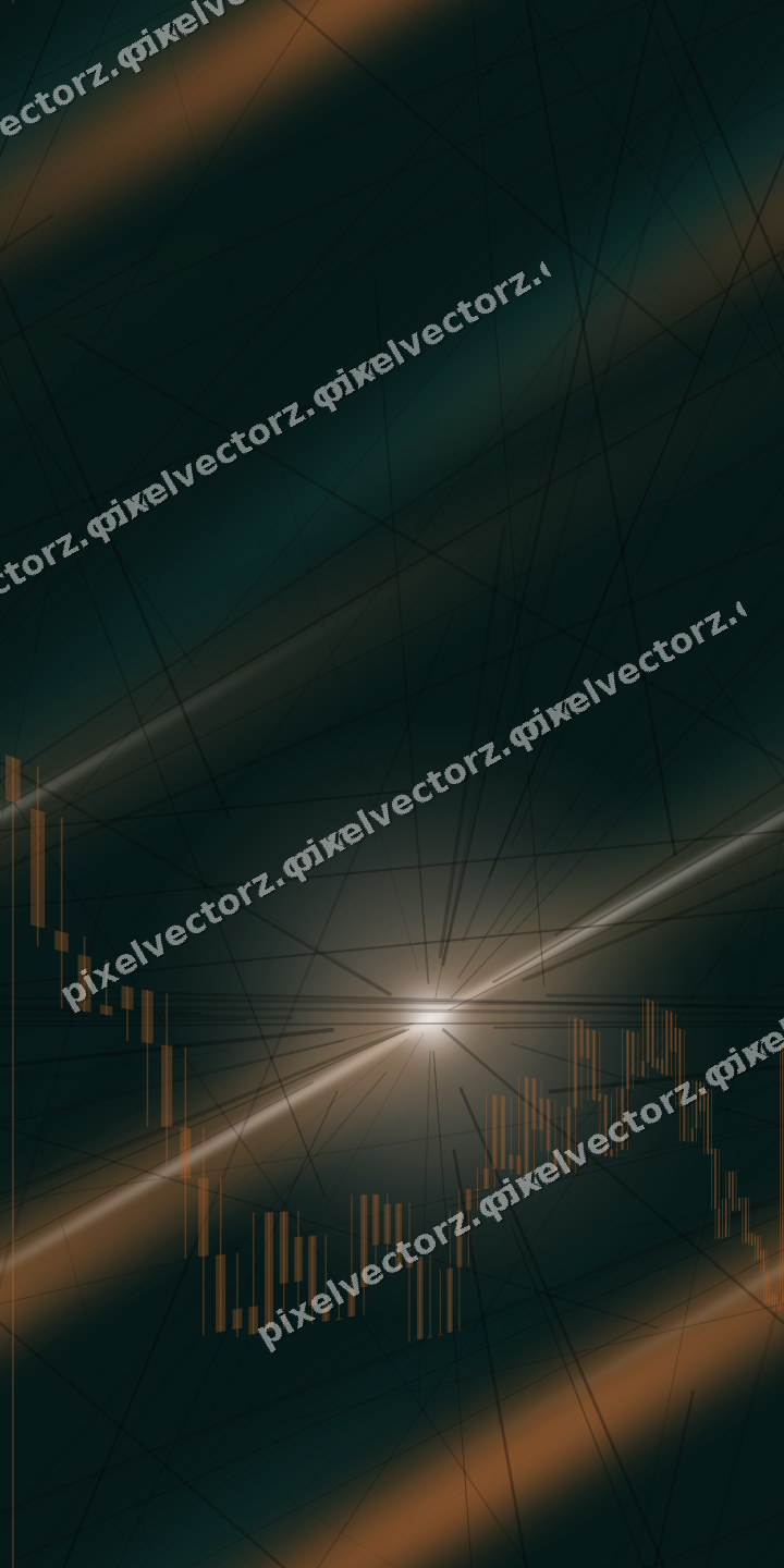 Nahtloser Neon Diagramm Hintergrund in Orange und Petrol