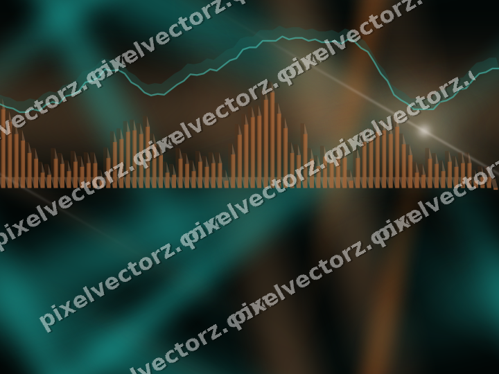 Nahtloser Neon Diagramm Hintergrund in Orange und Petrol