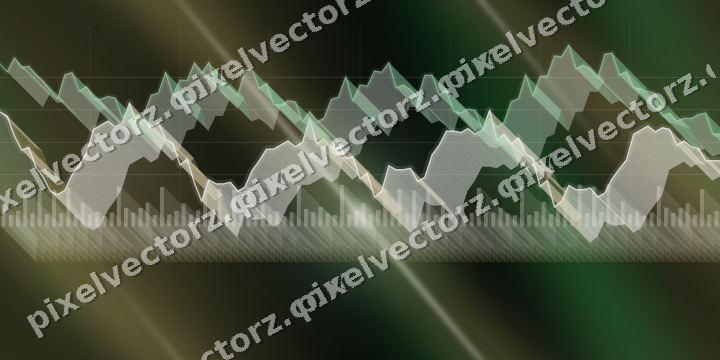 Nahtloser Neon Diagramm Hintergrund in Grün und Bernstein