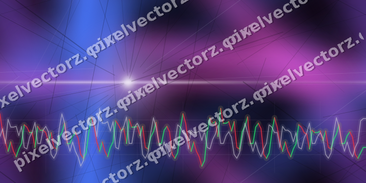 Nahtloser Neon Diagramm Hintergrund in Violett und Blau