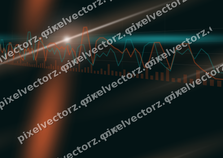 Nahtloser Neon Diagramm Hintergrund in Orange und Petrol