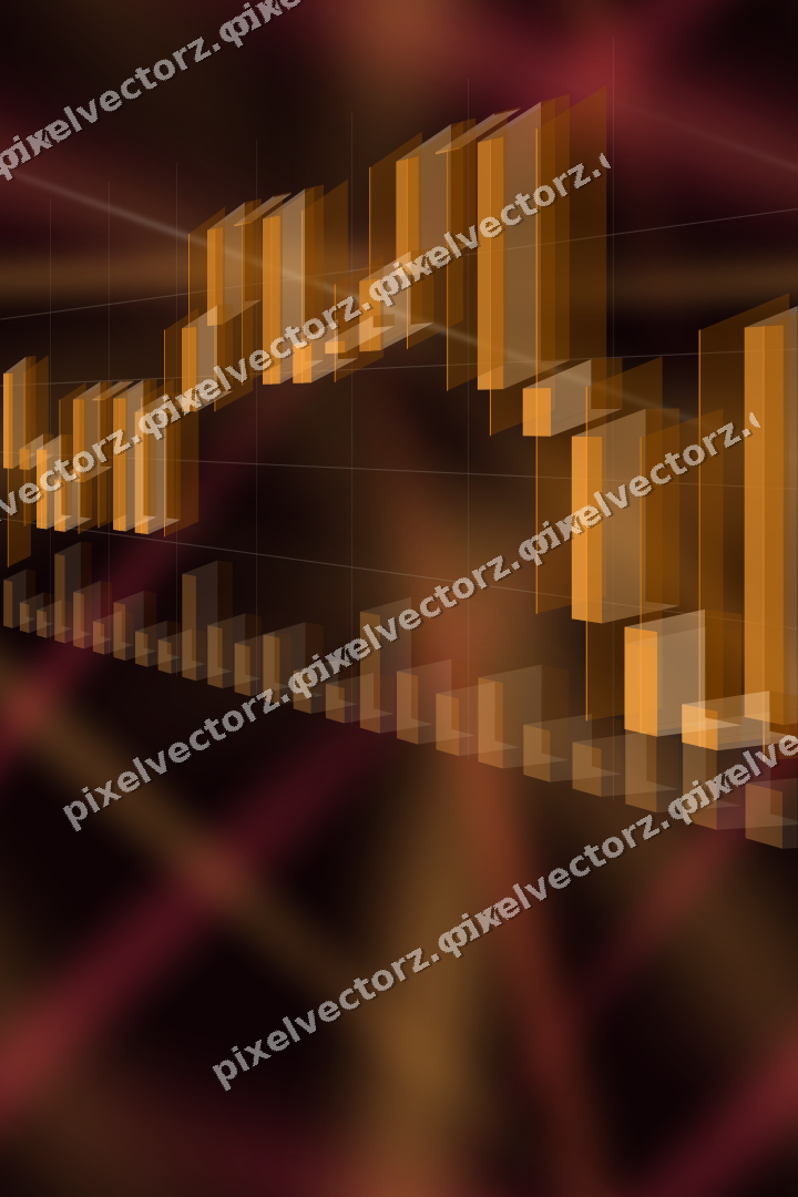Nahtloser Neon Diagramm Hintergrund in Orange und Bernstein