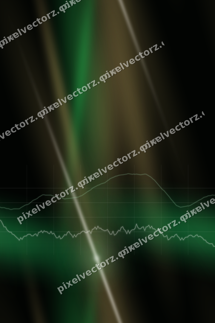 Nahtloser Neon Diagramm Hintergrund in Grün und Bernstein
