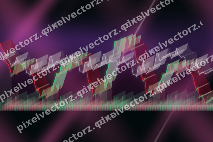 Nahtloser Neon Diagramm Hintergrund in Magenta und Violett