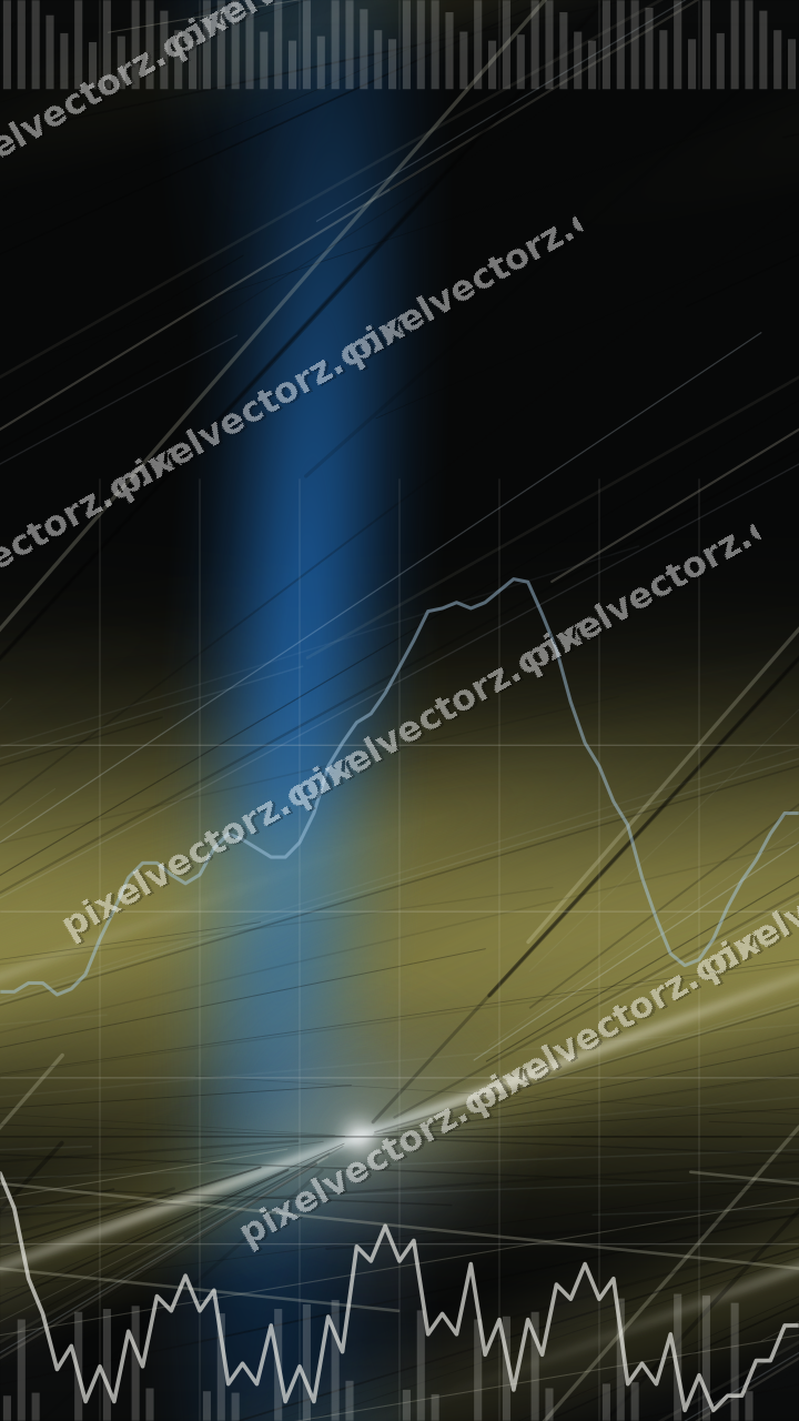 Nahtloser Neon Diagramm Hintergrund in Blau und Gelb