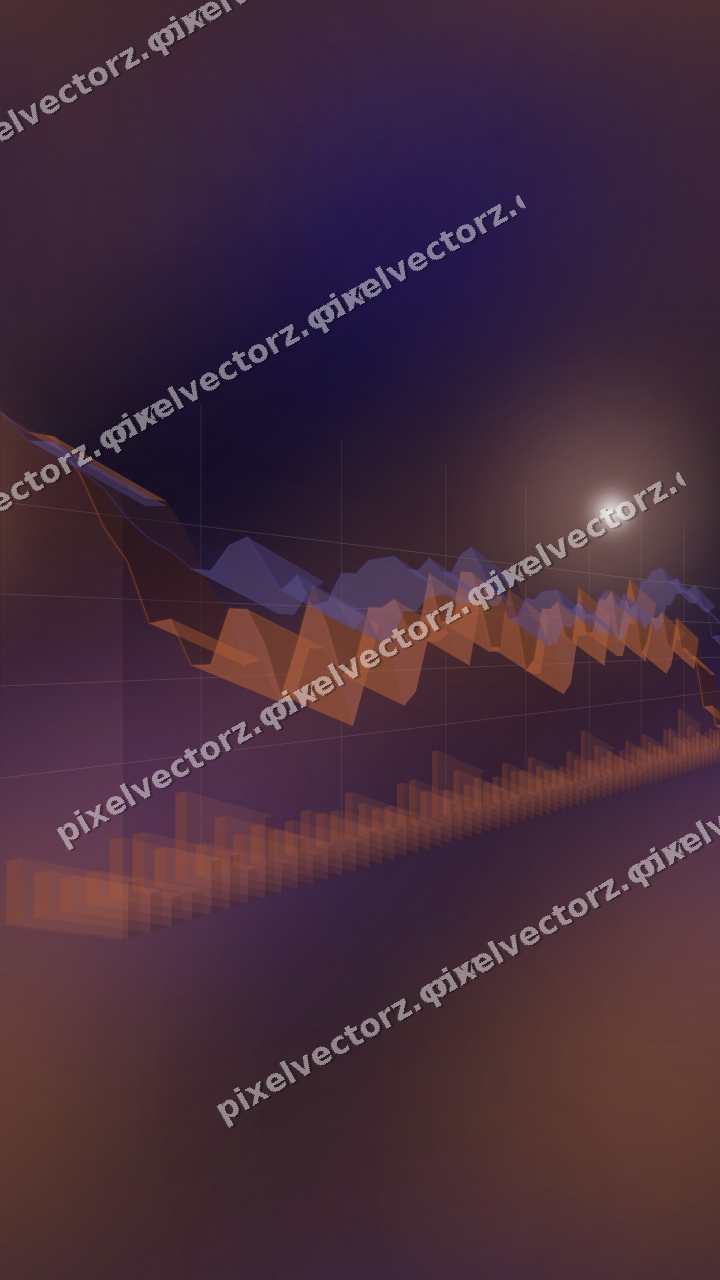 Nahtloser Neon Diagramm Hintergrund in Orange und Blau