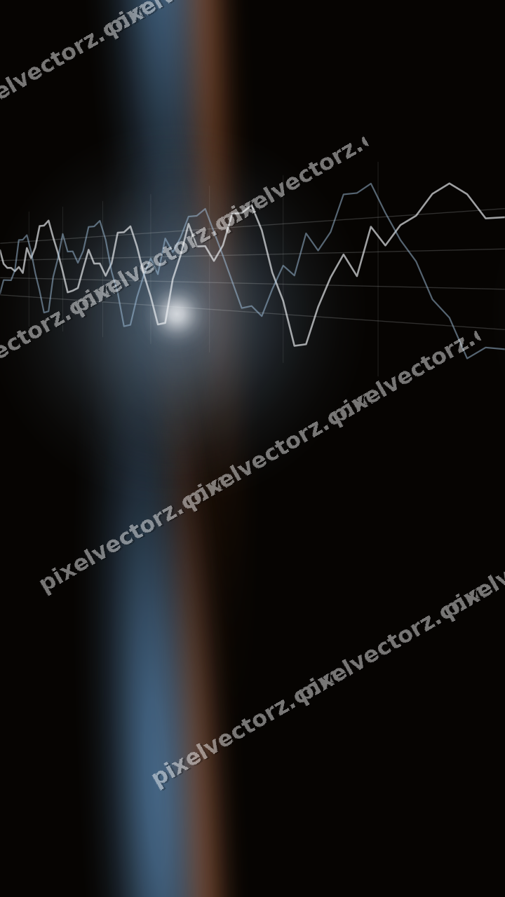 Nahtloser Neon Diagramm Hintergrund in Blau und Orange