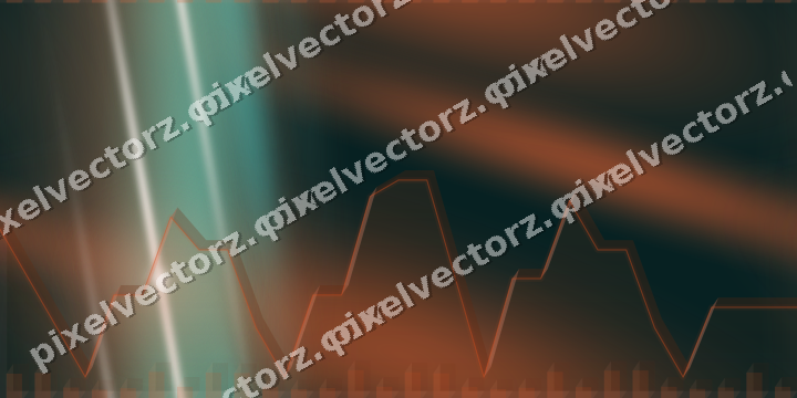 Nahtloser Neon Diagramm Hintergrund in Orange und Petrol