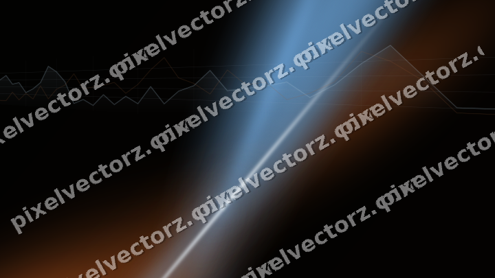 Leuchtender Neon Diagramm Hintergrund in Blau und Orange