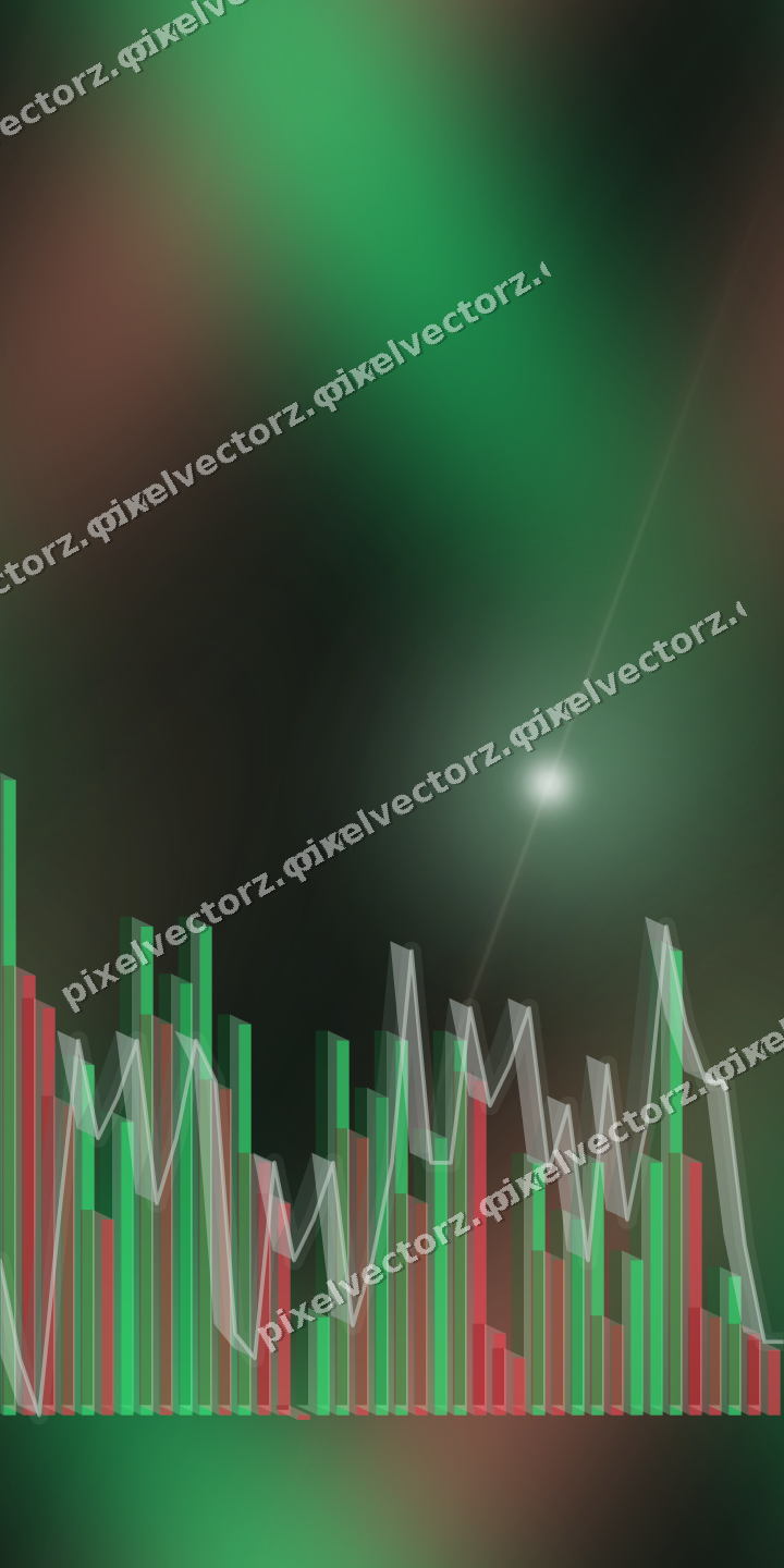 Nahtloser Neon Diagramm Hintergrund in Grün und Rot