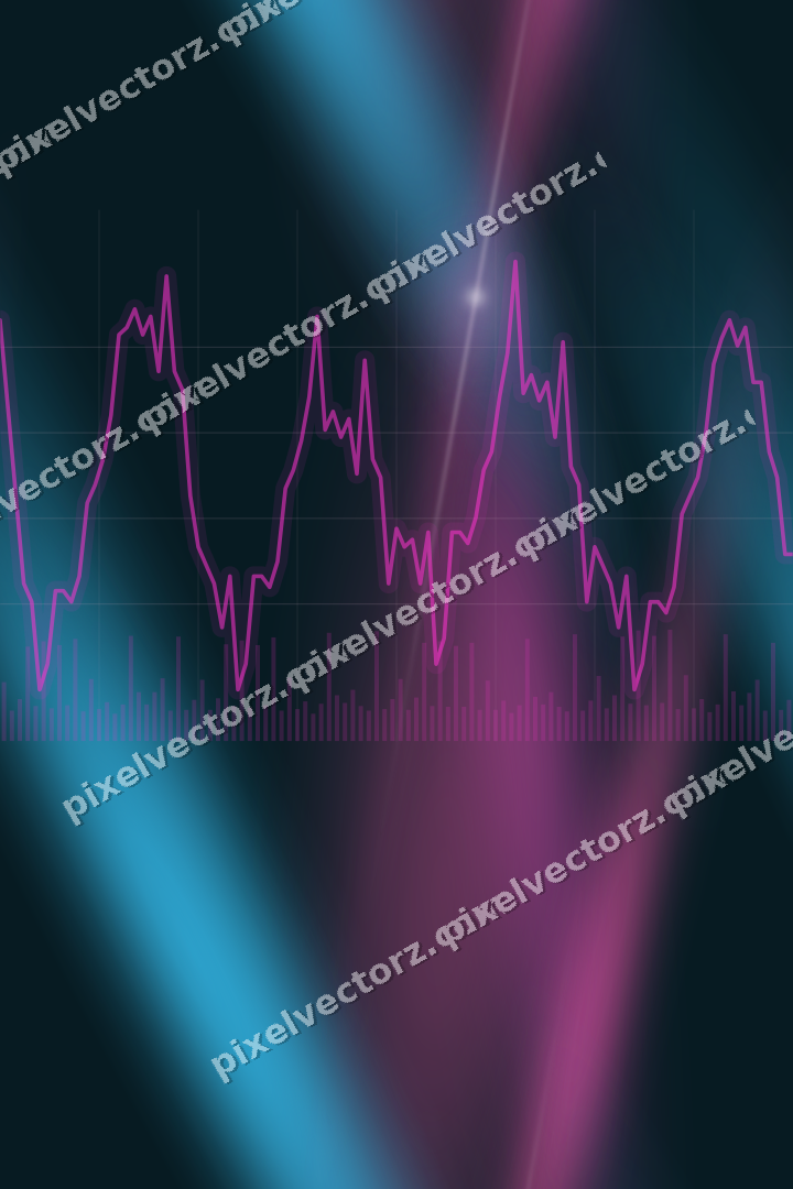 Nahtloser Neon Diagramm Hintergrund in Magenta und Violett
