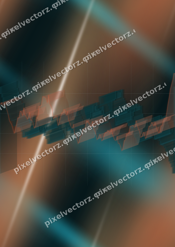 Nahtloser Neon Diagramm Hintergrund in Petrol und Orange