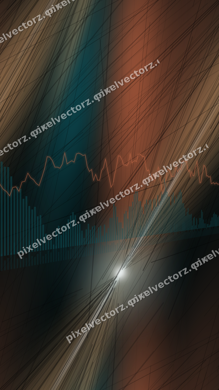 Nahtloser Neon Diagramm Hintergrund in Petrol und Orange