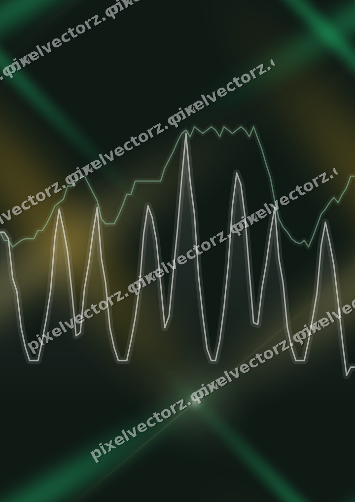 Nahtloser Neon Diagramm Hintergrund in Grün und Bernstein