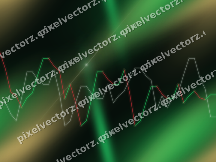 Nahtloser Neon Diagramm Hintergrund in Grün und Bernstein