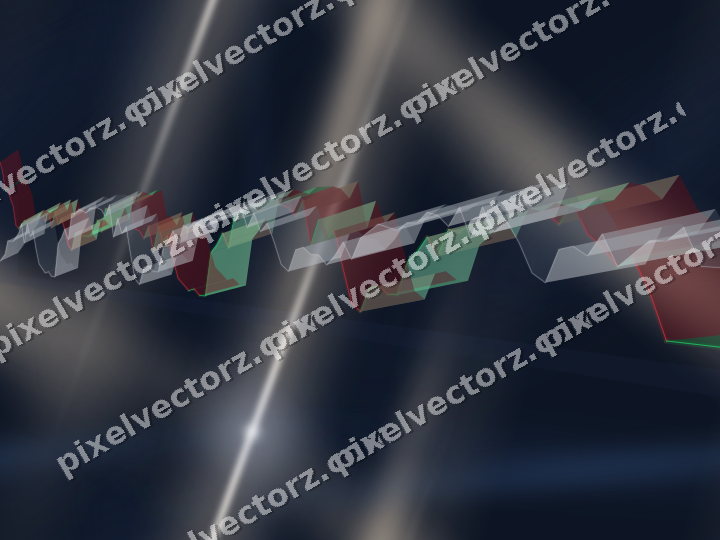 Nahtloser Neon Diagramm Hintergrund in Dunkelblau und Rot