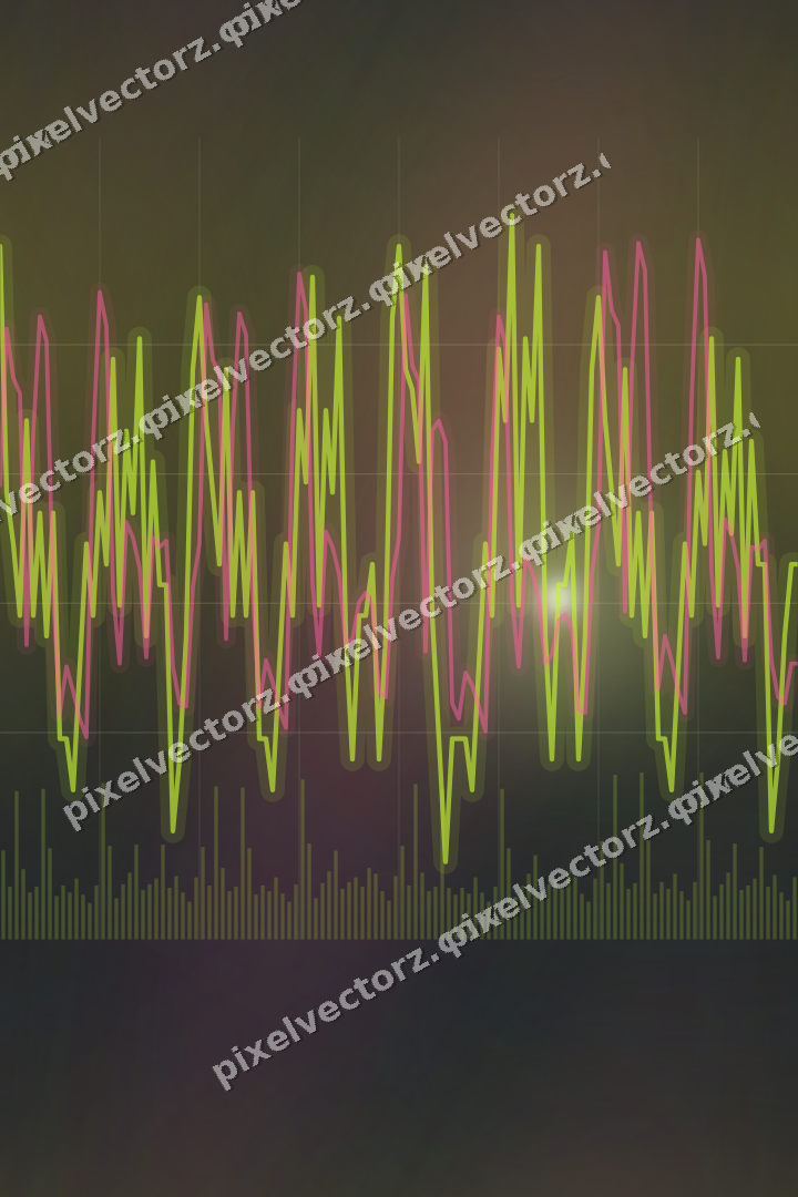 Nahtloser Neon Diagramm Hintergrund in Limette und Bernstein